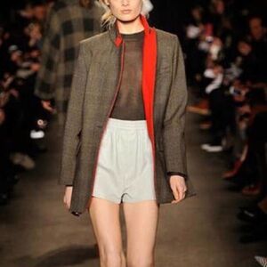 Rag & Bone Paloma Japanese Plaid Wool Lined Blazer